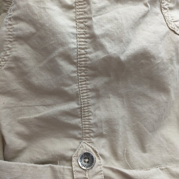 Natural Reflections - women’s beige khaki cargo cotton shorts Sz 10 - Picture 7 of 12